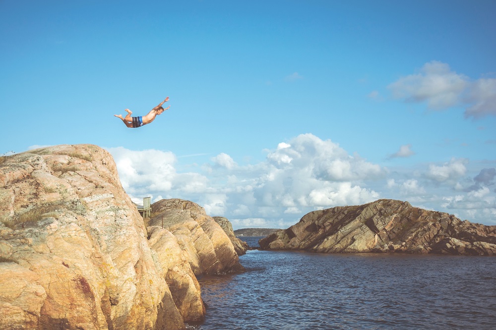 Cliff Jumping in Alaska